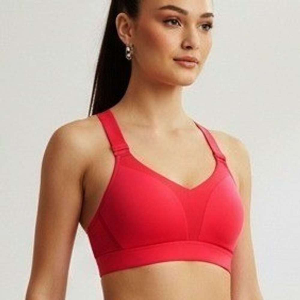 Spyder Active High‎ Impact Sports Bra Hot Pink Racerback Mesh Women's Small NEW